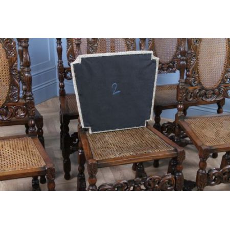 Satz von sechs antiken Charles jacobean Esszimmerstühlen