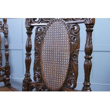 Satz von sechs antiken Charles jacobean Esszimmerstühlen