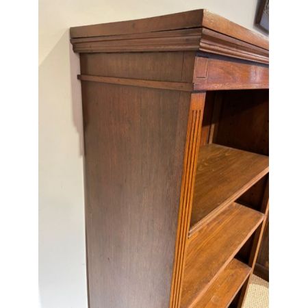 Spät viktorianisches Walnuss Bücherregal / open bookcase