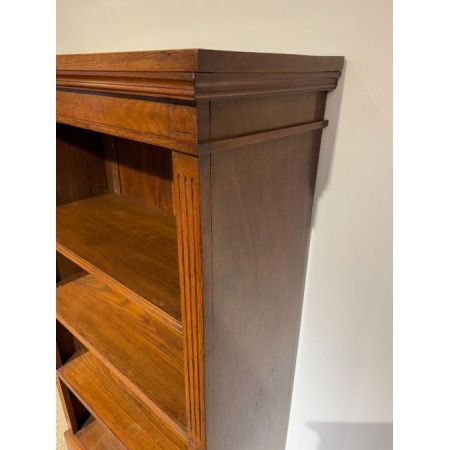 Spät viktorianisches Walnuss Bücherregal / open bookcase