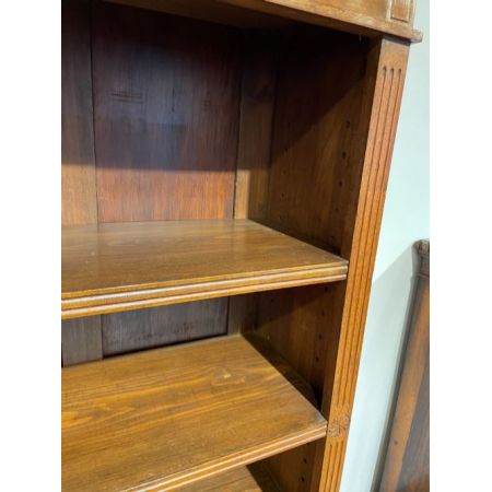 Spät viktorianisches Walnuss Bücherregal / open bookcase