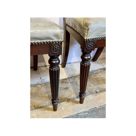 8 Antike Regency Esstischstühle aus Rosenholz