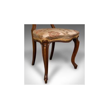 Paar antiker Nussbaum Stühle aus der viktorianischen Zeit