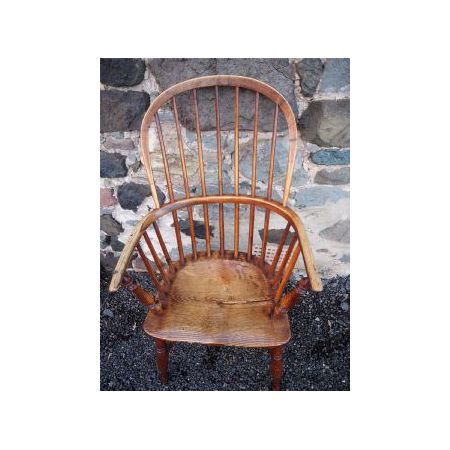 Georgischer Windsor Stuhl aus Eschenholz