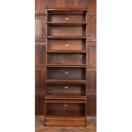 Antikes Globe Wernicke aus Eichenholz, siebenteilig