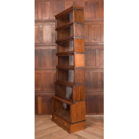 Antikes Globe Wernicke aus Eichenholz, siebenteilig