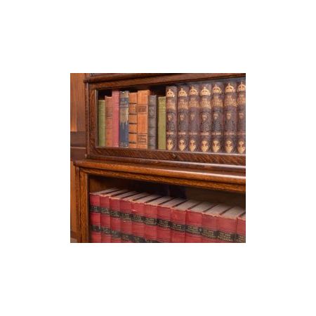 Antikes Globe Wernicke aus Eichenholz, siebenteilig