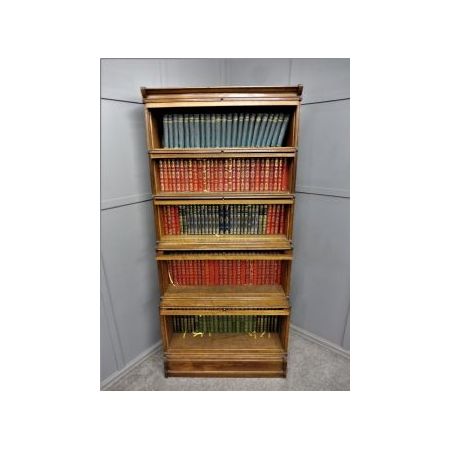 Antikes edwardian Bücherregal im Globe Wernicke Stil