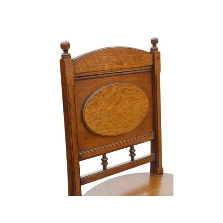 2 Antike Eichenstühle aus Massivholz im edwardian Stil