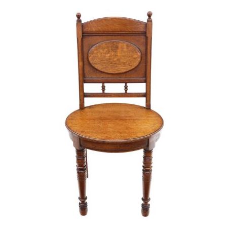 2 Antike Eichenstühle aus Massivholz im edwardian Stil