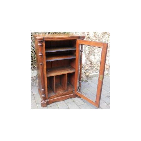 Viktorianischer Musikschrank /cabinet mit Intarsien aus Wurzelnussbaum