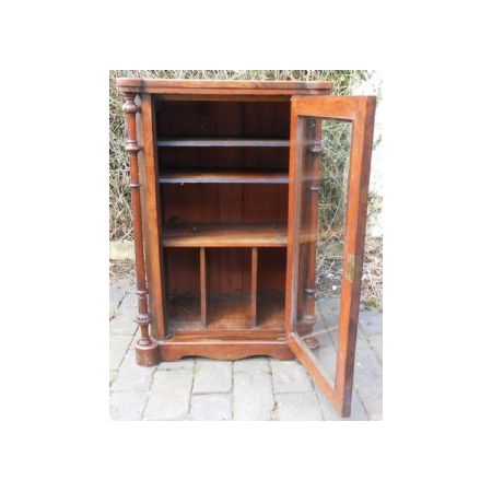 Viktorianischer Musikschrank /cabinet mit Intarsien aus Wurzelnussbaum