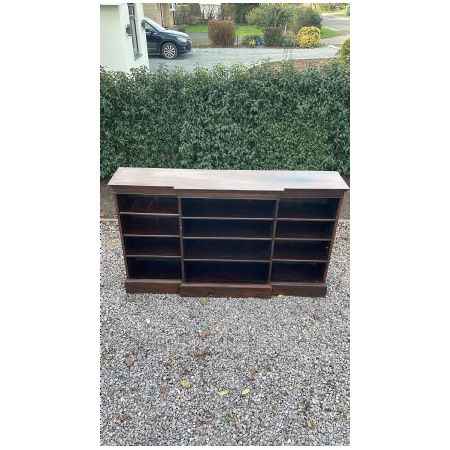 Antikes edwardian open bookcase/ offenes Bücherregal/ breakfront aus Mahagoni
