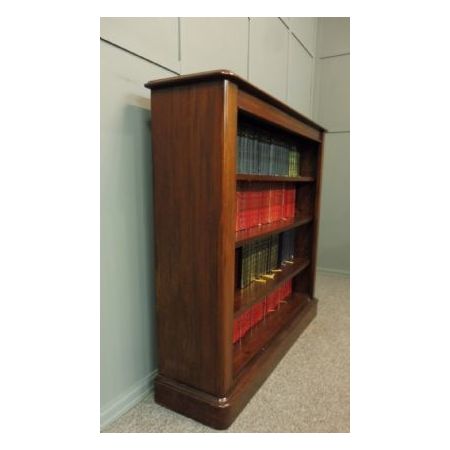 Antikes offenes Bücherregal im viktorianischen Stil aus Mahagoni