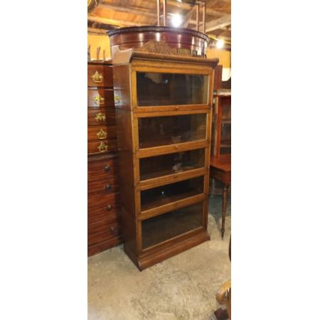 Antiker Verzierter Globe-Wernicke Bücherschrank