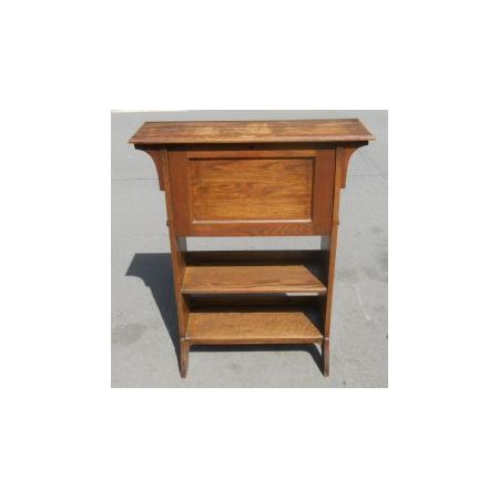 Antiker edwardianischer Sekretär aus Eiche im Art Nouveau Stil