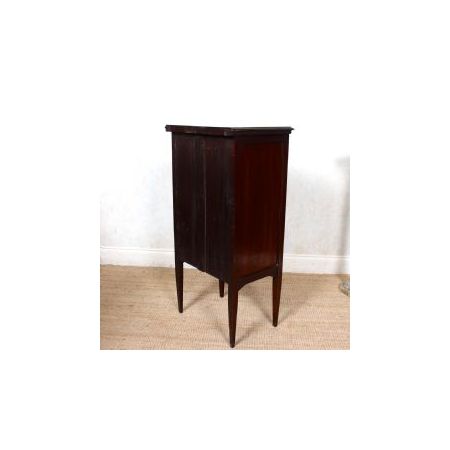 verglaster Musikschrank mit Intarsien aus Mahagoni im Edwardian Stil