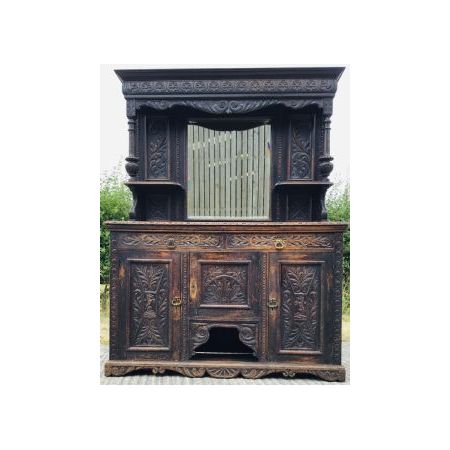 Antike Kommode aus Massivem Eichenholz im Jacobean Stil