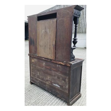 Antike Kommode aus Massivem Eichenholz im Jacobean Stil