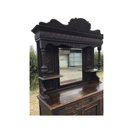 Antike Kommode aus Massivem Eichenholz im Jacobean Stil