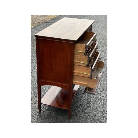 Edwardian Musikschrank aus Mahagoni mit Intarsien