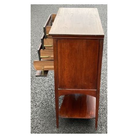 Edwardian Musikschrank aus Mahagoni mit Intarsien