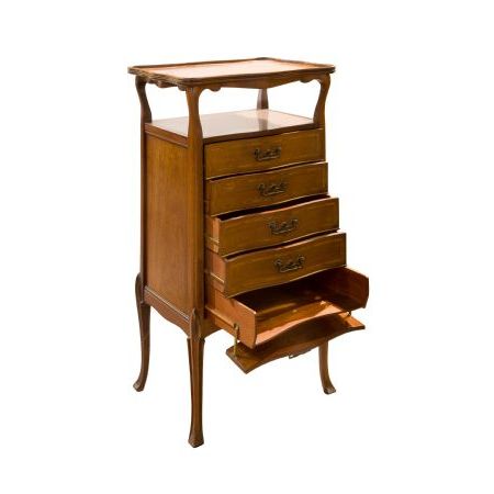 Antiker Mahagoni Musikschrank im Edwardian Stil mit Intarsien