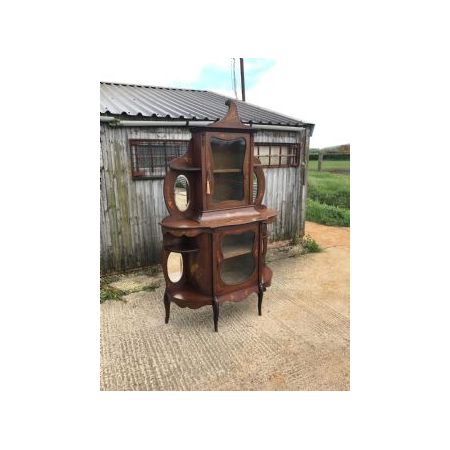 Antiker Mahagoni Schrank mit Marketerie Intarsien im Edwardian Stil