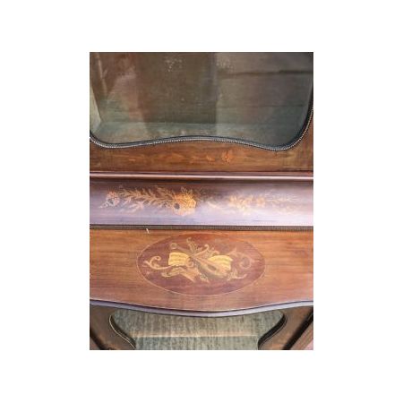 Antiker Mahagoni Schrank mit Marketerie Intarsien im Edwardian Stil