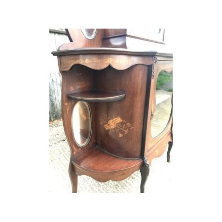 Antiker Mahagoni Schrank mit Marketerie Intarsien im Edwardian Stil