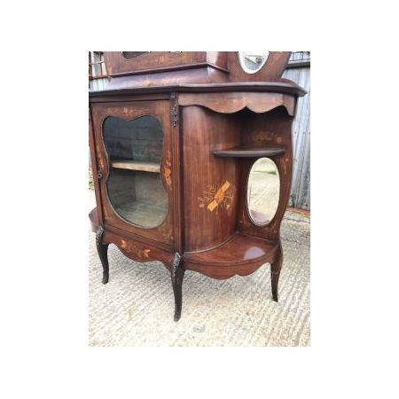 Antiker Mahagoni Schrank mit Marketerie Intarsien im Edwardian Stil