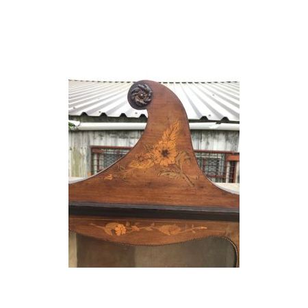 Antiker Mahagoni Schrank mit Marketerie Intarsien im Edwardian Stil