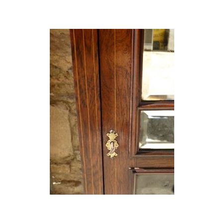 Palisander Schrank mit Marketerie-Intarsien im Victorian Stil