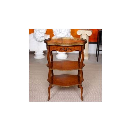 Königsholz Etagere mit Intarsien