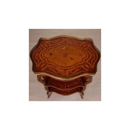 Königsholz Etagere mit Intarsien