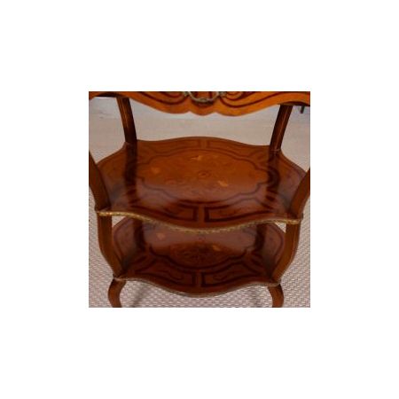 Königsholz Etagere mit Intarsien