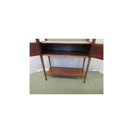 Vitrinenschrank aus Mahagoni mit Intarsien