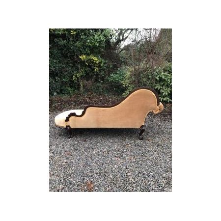 Chaise Longue aus Nussbaumholz im Viktorianischen Stil