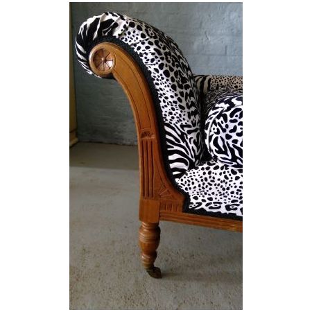 Antike Chaise Lounge aus Eichenholz im Viktorianischen Stil