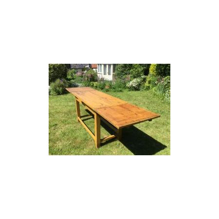 Antiker Kiefernholz Küchentisch im Landhausstil