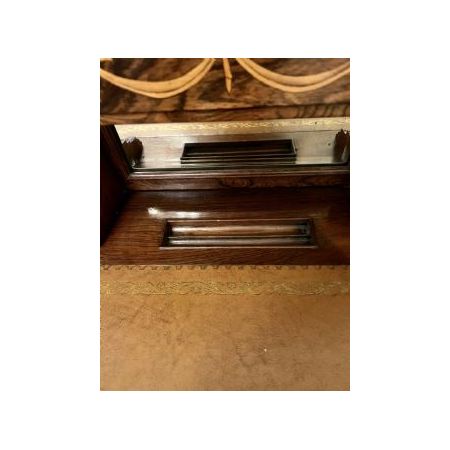 Antiker edwardianischer Schreibtisch aus Rosenholz mit Intarsien