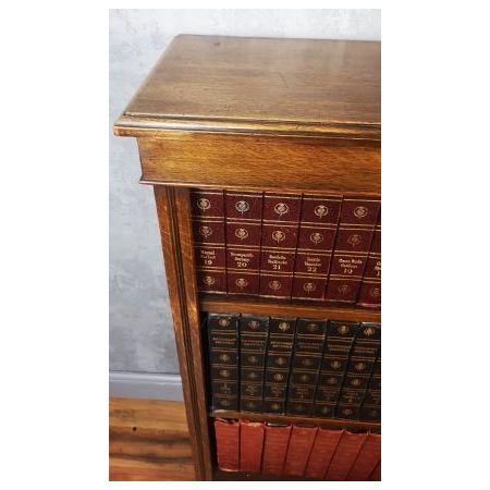 Antikes Eichenholz open bookcase/ Bücherregal m viktorianischen Stil