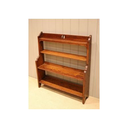 offenes Bücherregal aus Eichenholz im Arts and Crafts Stil