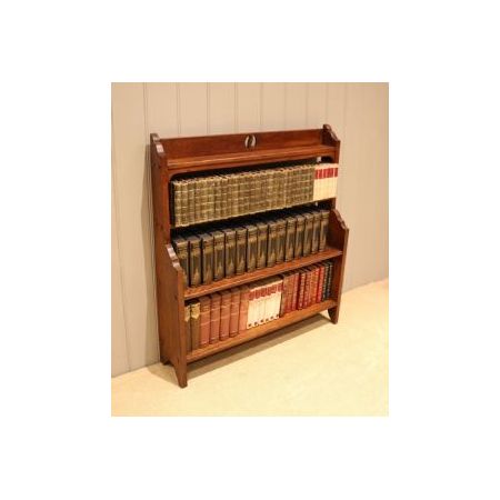 offenes Bücherregal aus Eichenholz im Arts and Crafts Stil