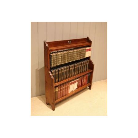 offenes Bücherregal aus Eichenholz im Arts and Crafts Stil