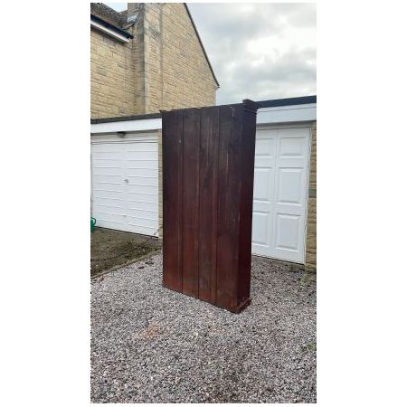 Bücherschrank / Büchervitrine aus Mahagoni und Kiefer