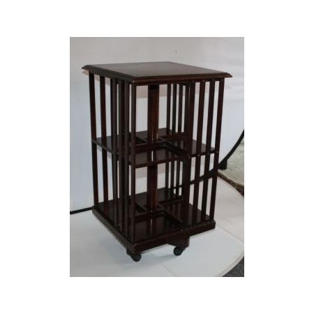 Antikes edwardianisches revolving Bookcase/ Bücherregal aus Mahagoniholz