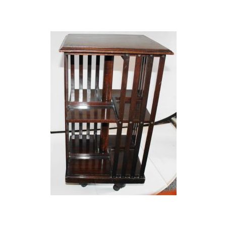 Antikes edwardianisches revolving Bookcase/ Bücherregal aus Mahagoniholz