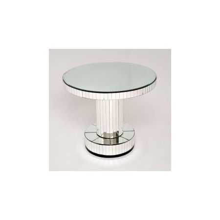 verspiegelter Glas Couchtisch / coffee table im Art Deco Stil