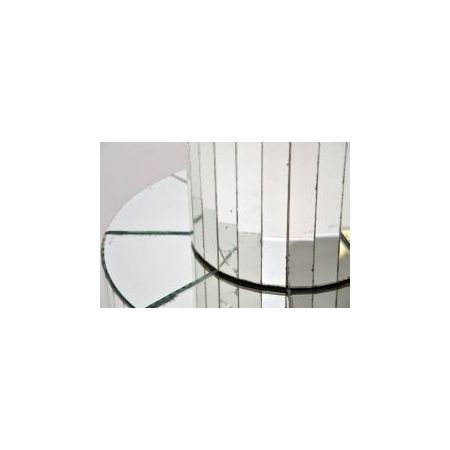 verspiegelter Glas Couchtisch / coffee table im Art Deco Stil